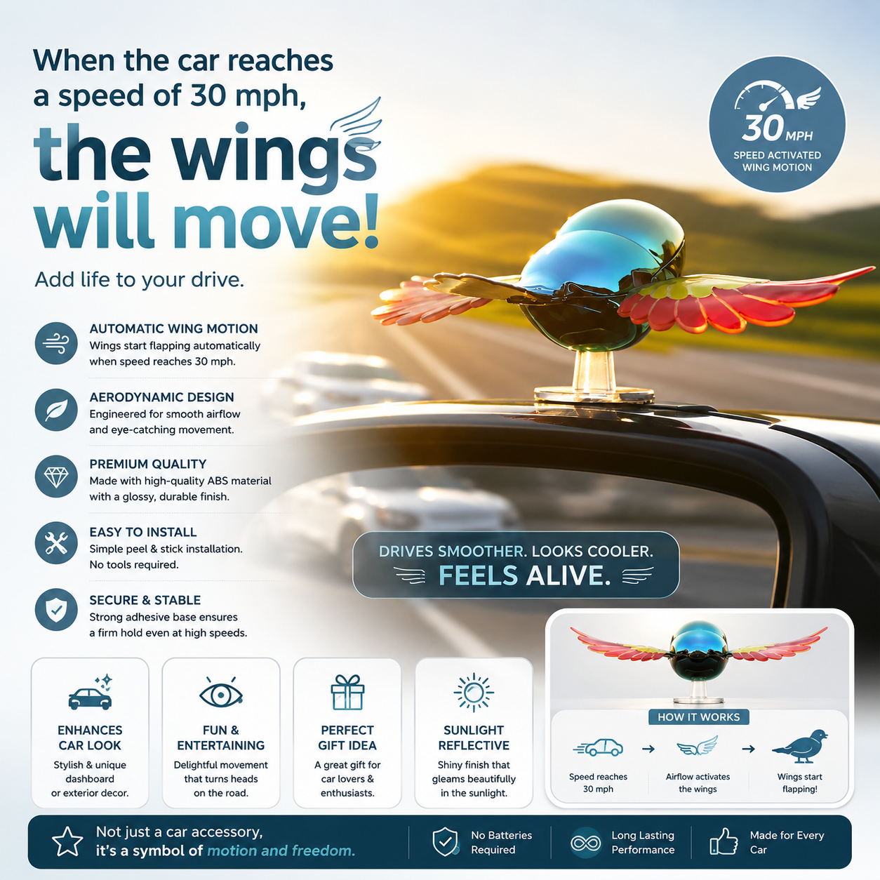 Moving Wind Swinging Bird Wings