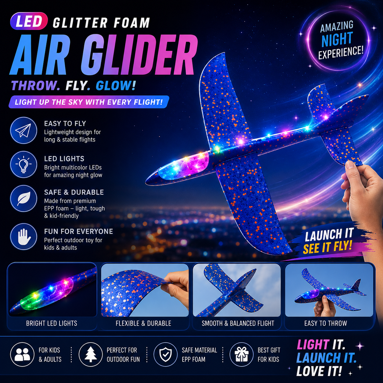 33cm Big Flash Glider Foam Plane