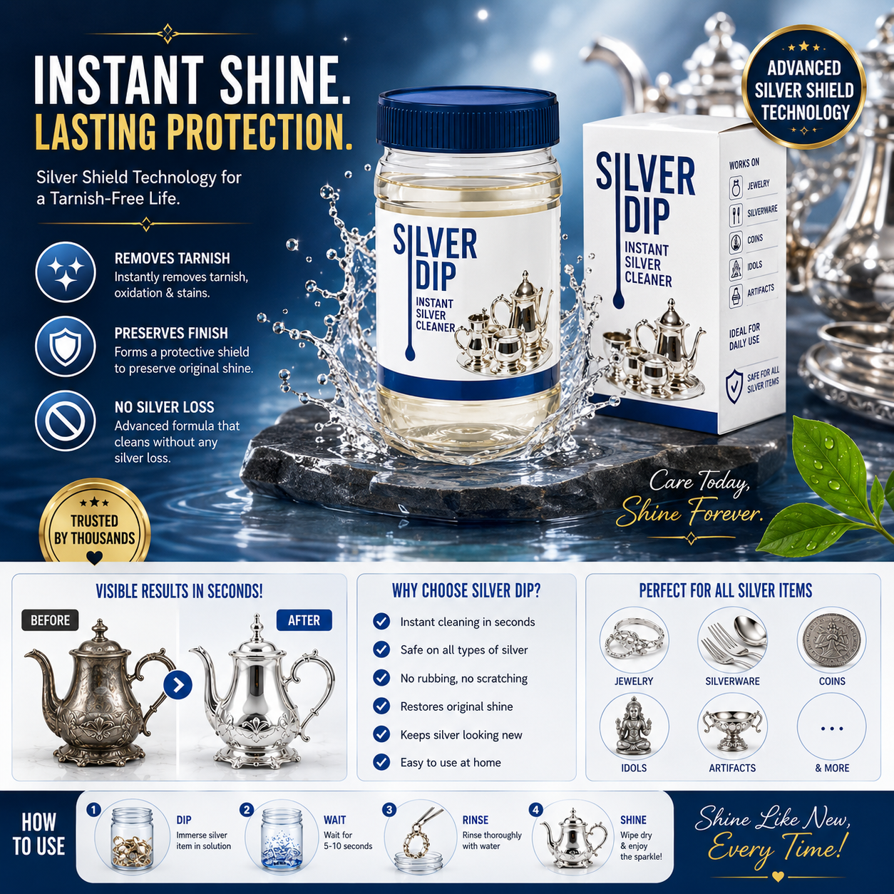 Silver Dip Cleaner Liquid (Buy 1 Get 1)