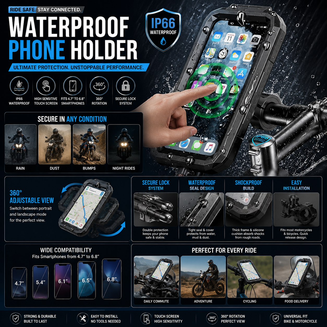 Waterproof Mobile Holder