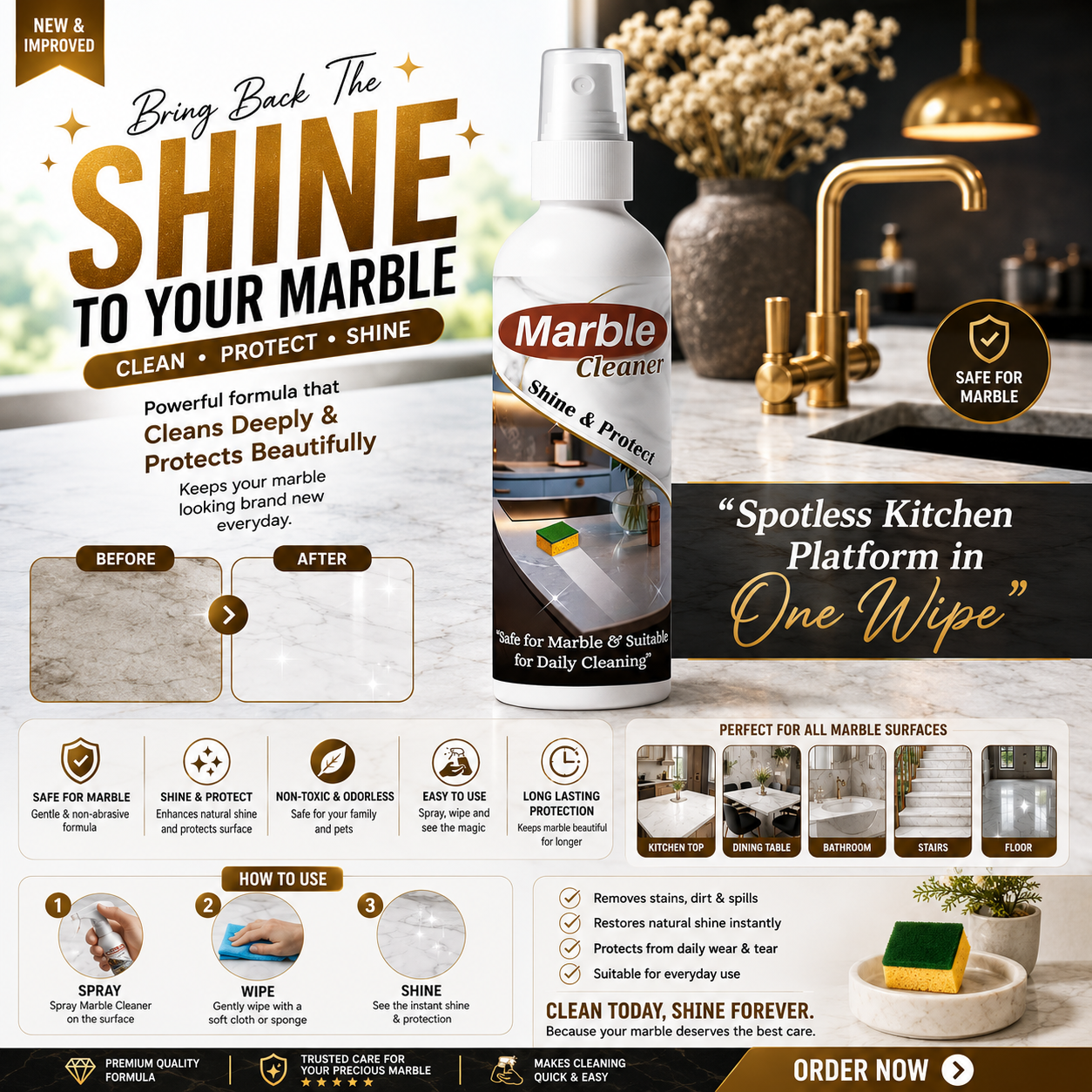 Marble Cleaner Spray (100 ml)