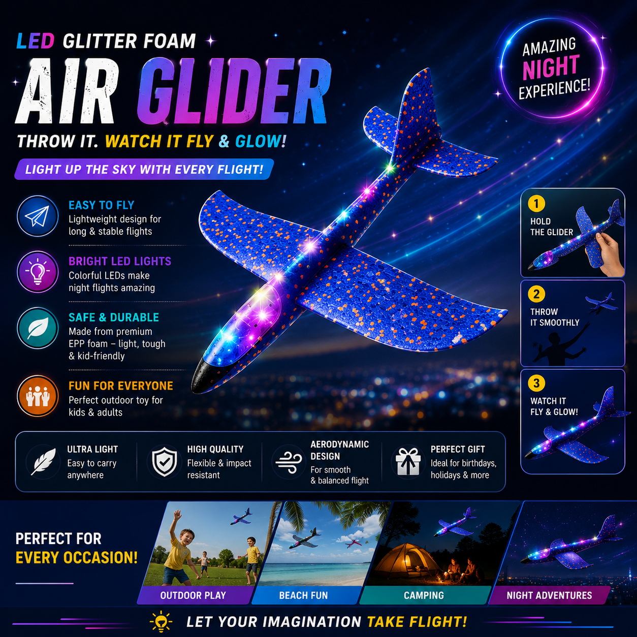 33cm Big Flash Glider Foam Plane
