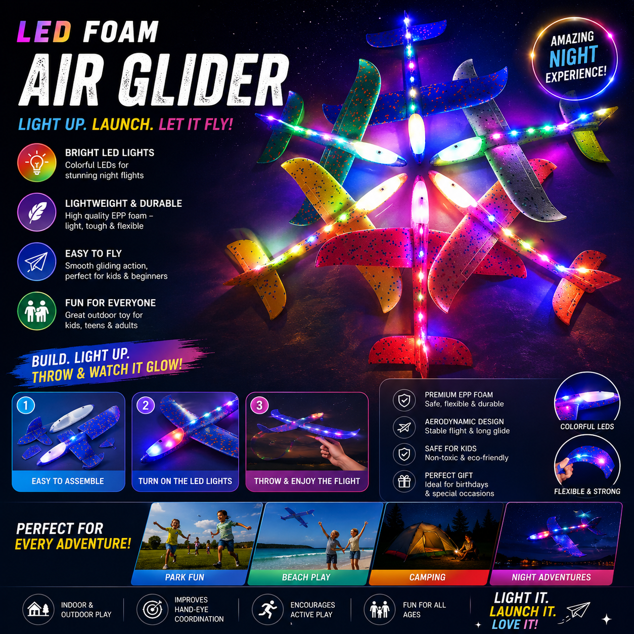 33cm Big Flash Glider Foam Plane